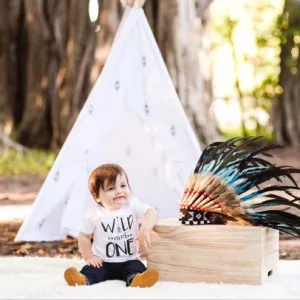 PRICE REDUCED - N03- For 9 to 18 month Toddler / Baby: TurquoiseFeather Headdress for the little ones !