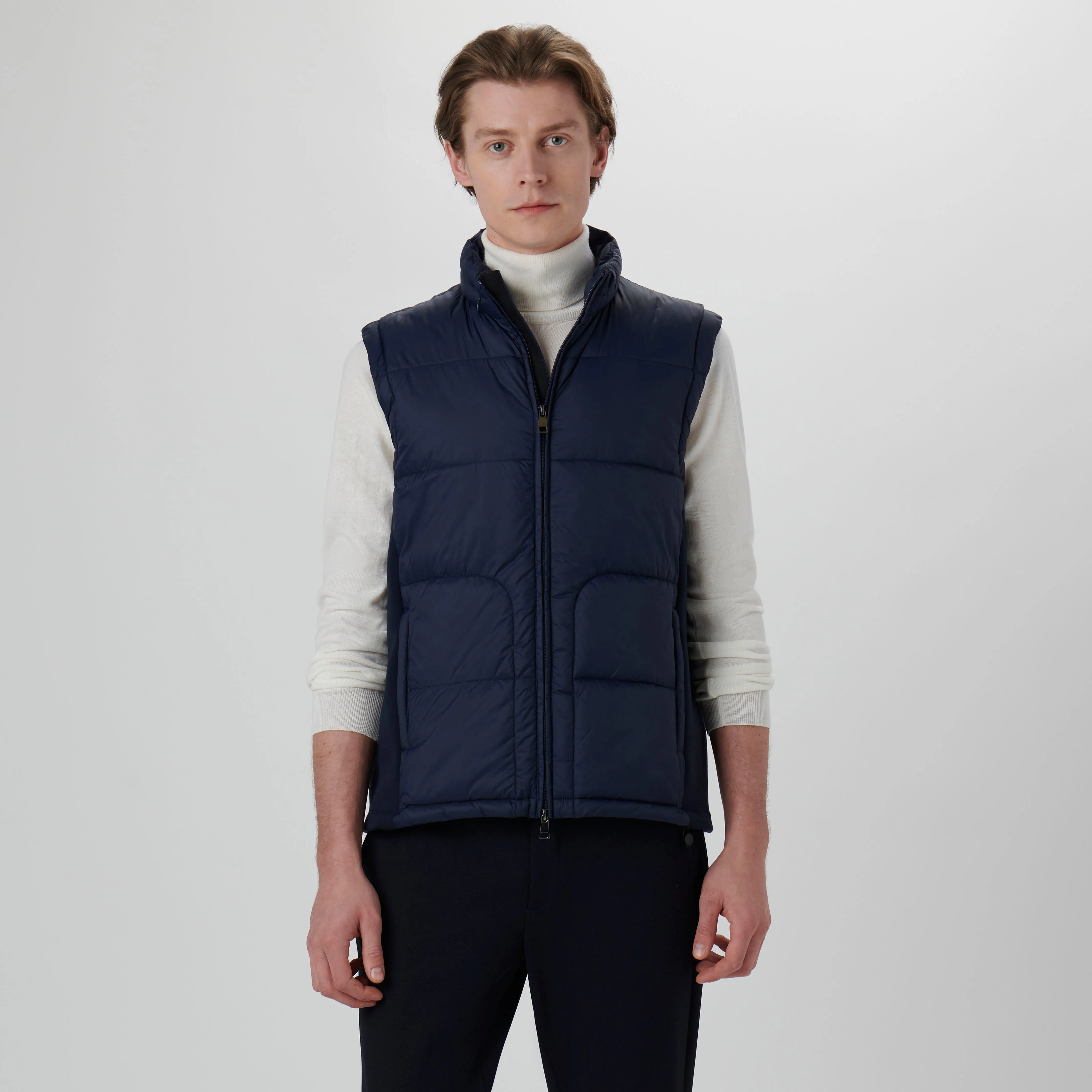 Quilted Vest with Stow-Away Hood