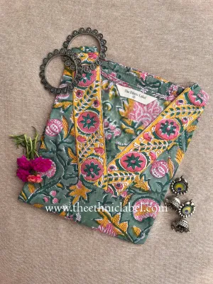 "Himaya" Hand Block Printed Cotton kurta