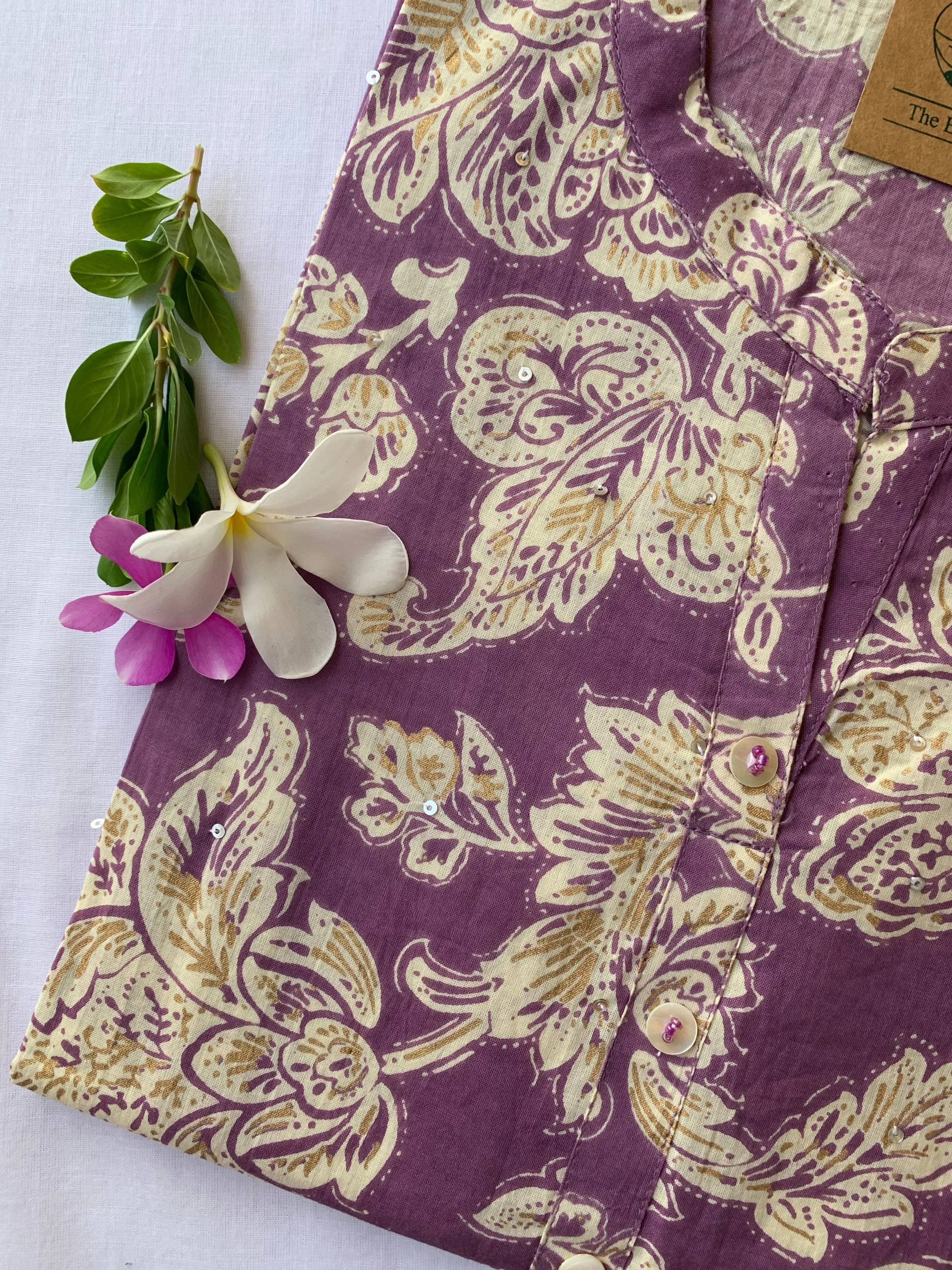 "Petunia" Hand Block Printed Cotton Kurta