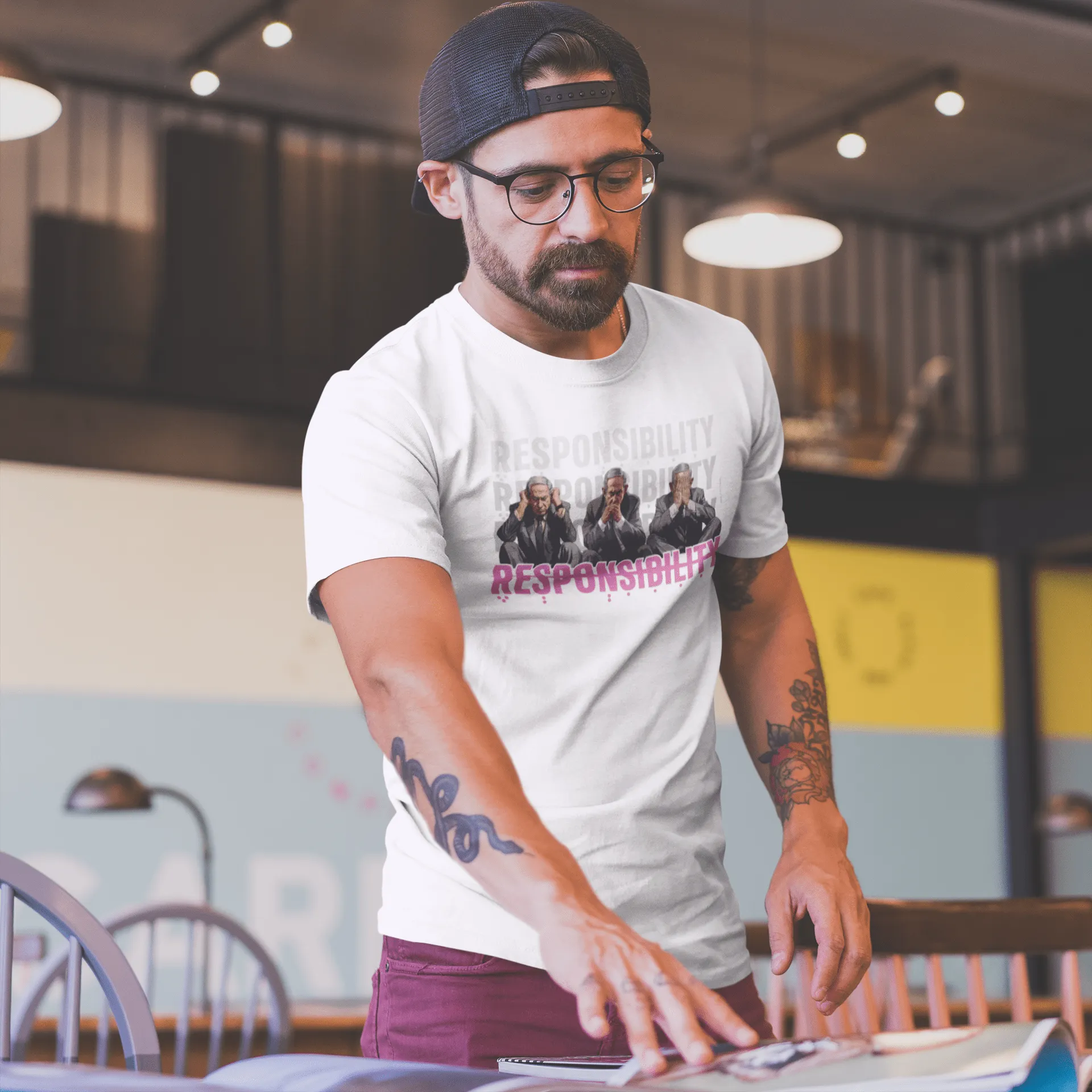"Responsibility" White T-shirt for Men