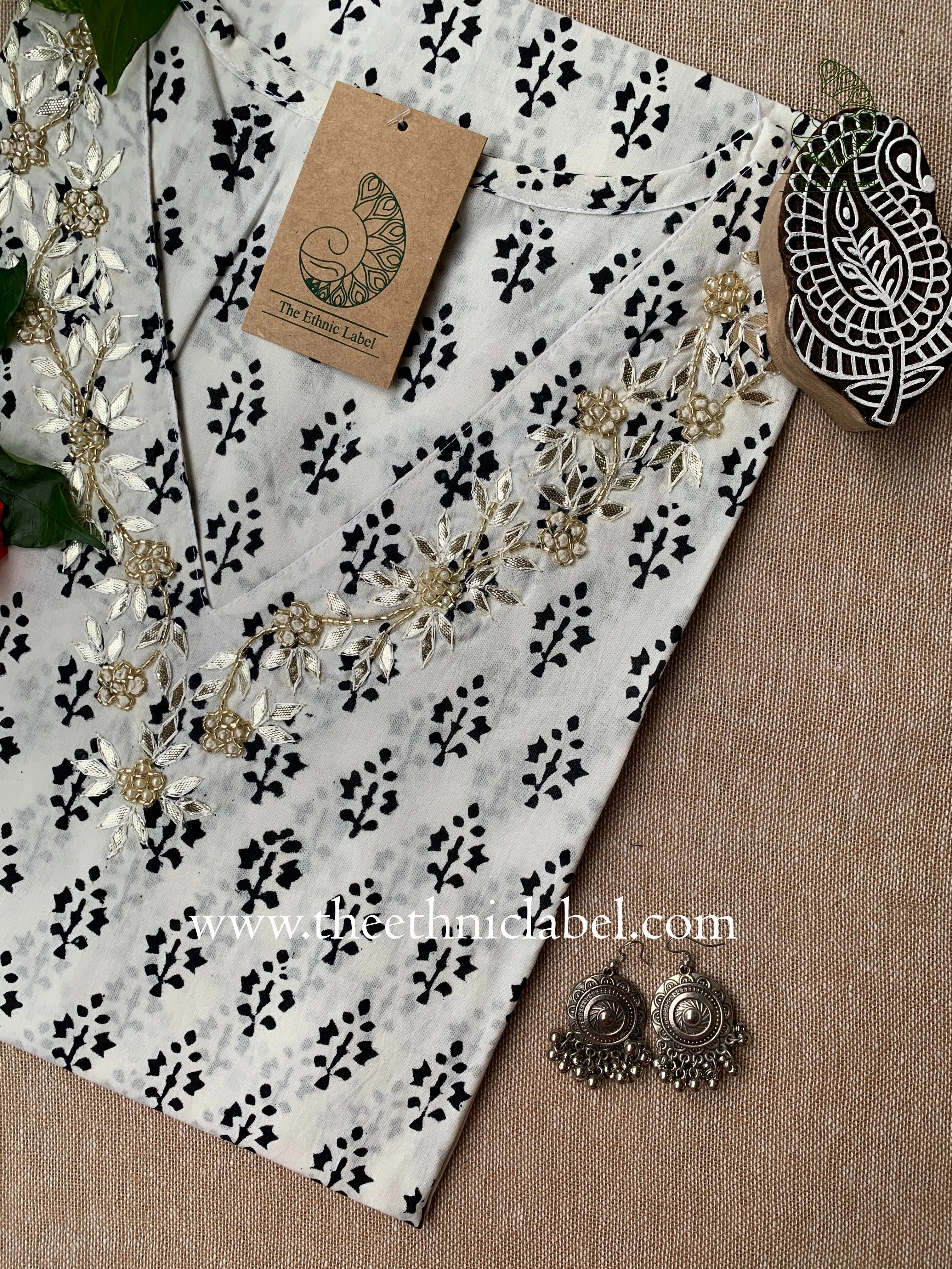 "Roopa" Hand Work Cotton kurta