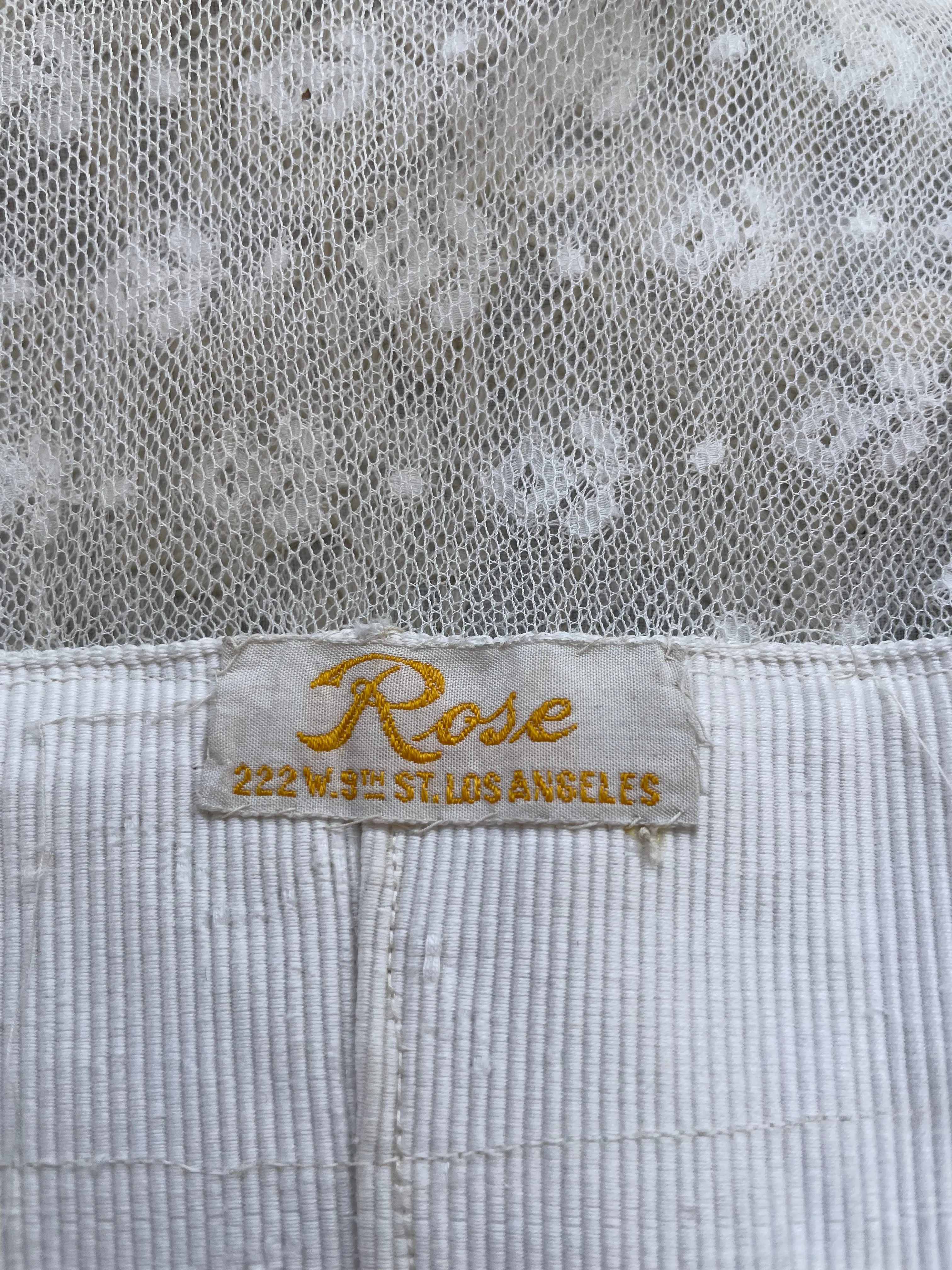 Rare Edwardian Densely Embroidered Silk/Linen Wedding Gown