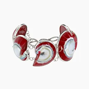 Red Nautilus 5-Shell Bracelet