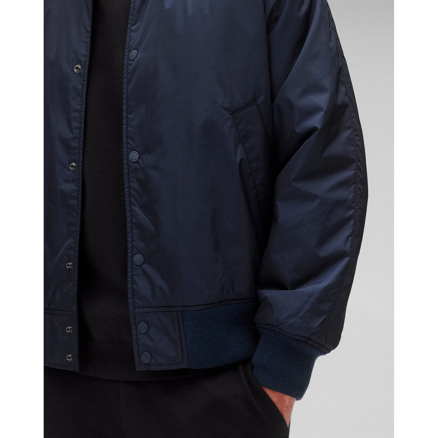 Reigning Champ Men Econyl Satin Nylon Stadium Jacket Navy RC-4288-NVY