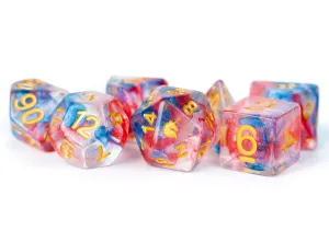 Resin 7 Dice Set Unicorn Cosmic Carnival 16mm