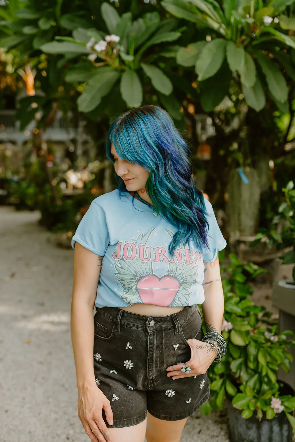 Rhinestone Denim Shorts