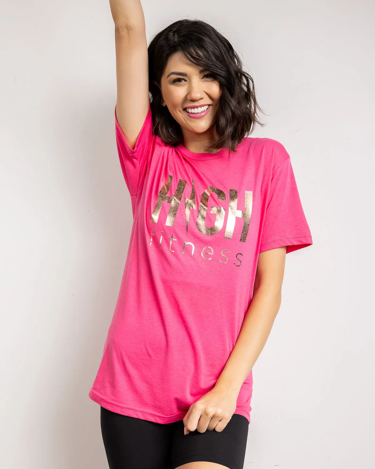 Rose Gold Foil Tee | Pink
