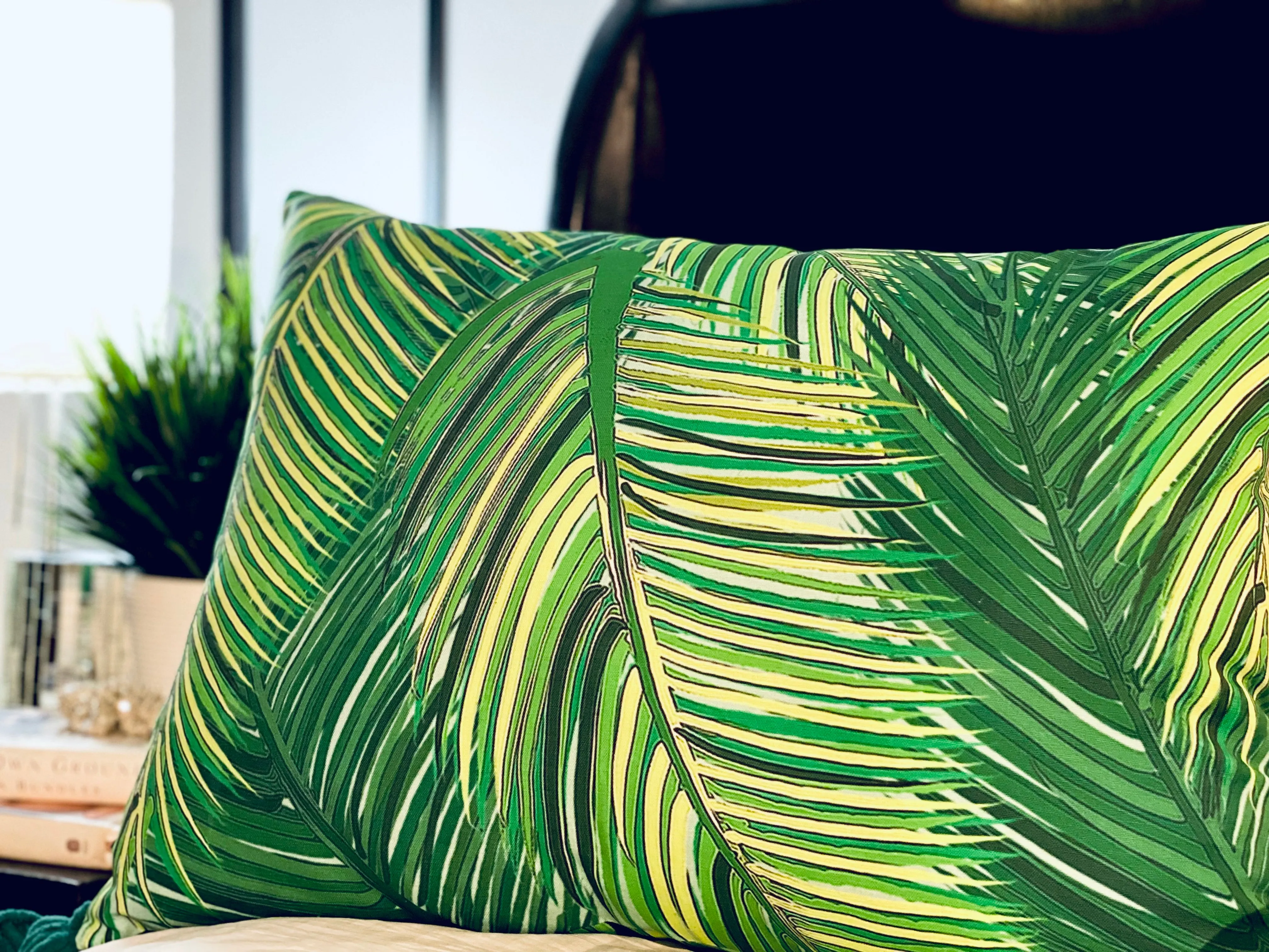 ROYAL PALM ~ LUMBAR, OVERSIZED LUMBAR   EURO CUSHIONS