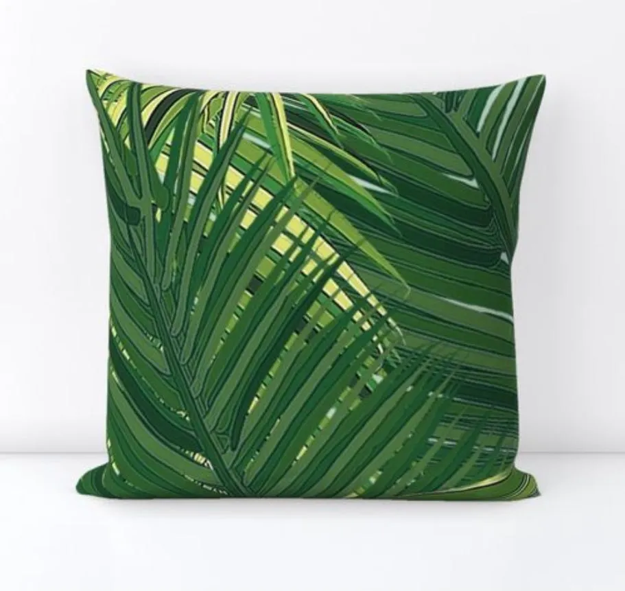 ROYAL PALM ~ LUMBAR, OVERSIZED LUMBAR   EURO CUSHIONS