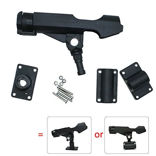Shaddock Fishing Power Lock Rod Holder with 2 Side Mounts Adjustable Boat Fishing Rod Racks (1PC 04# Multi-Positional Mounting)