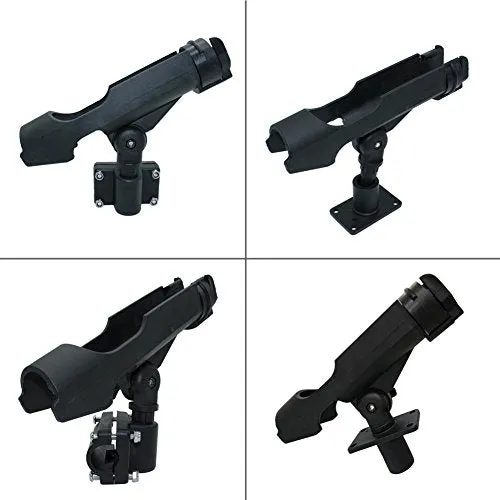 Shaddock Fishing Power Lock Rod Holder with 2 Side Mounts Adjustable Boat Fishing Rod Racks (1PC 04# Multi-Positional Mounting)