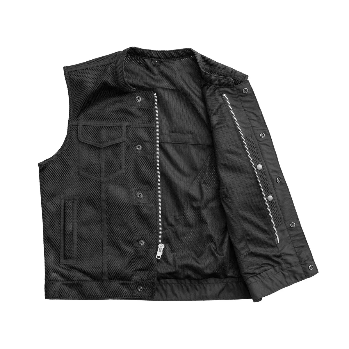 Sharp Shooter Moto Mesh Men's Motorcycle Vest - Extreme Biker Leather