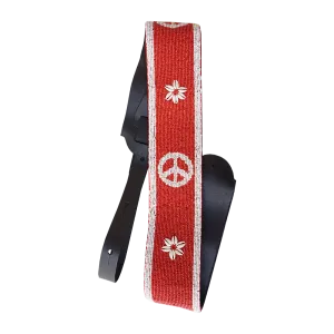 Shell & Peace Sign Guitar Strap