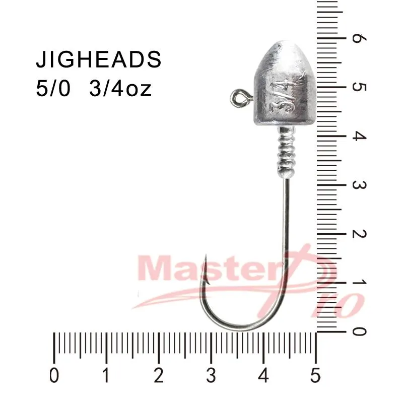 Size 5/0 Chemically Sharpened Hook Jig Heads Fishing Tackle
