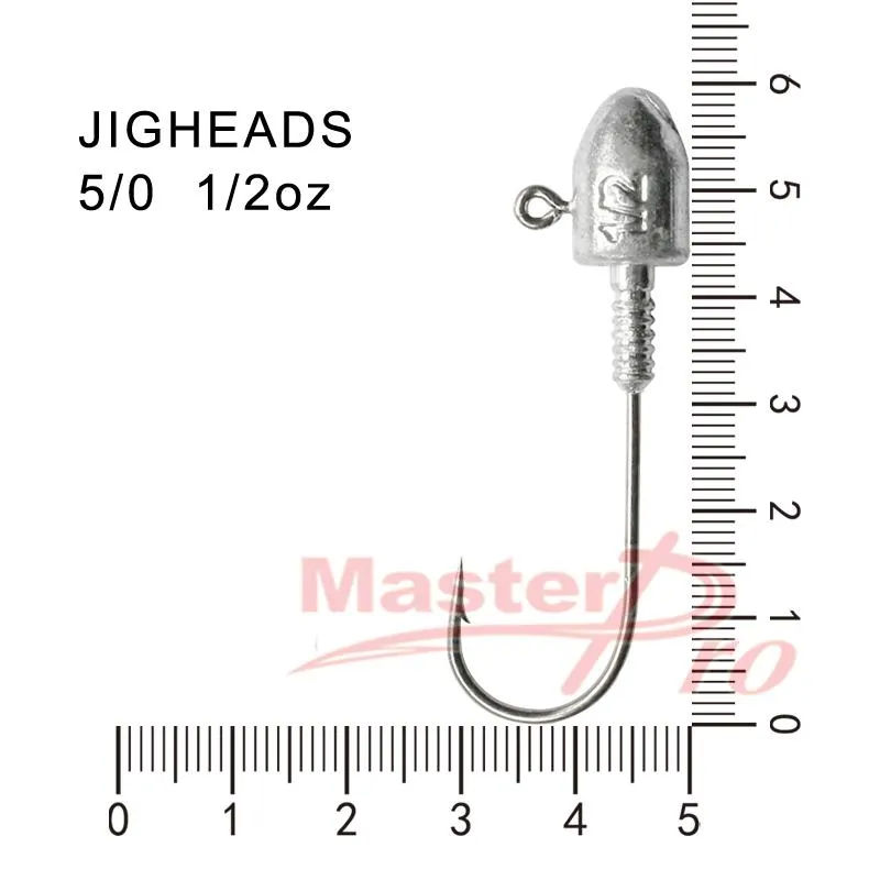Size 5/0 Chemically Sharpened Hook Jig Heads Fishing Tackle
