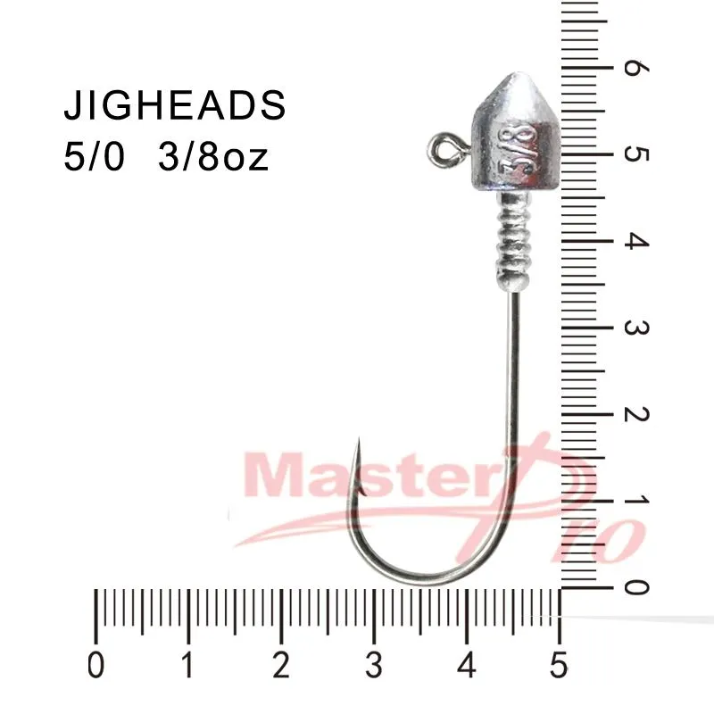 Size 5/0 Chemically Sharpened Hook Jig Heads Fishing Tackle