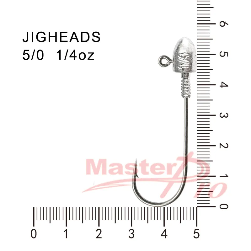 Size 5/0 Chemically Sharpened Hook Jig Heads Fishing Tackle