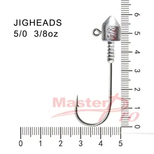 Size 5/0 Chemically Sharpened Hook Jig Heads Fishing Tackle