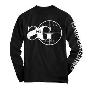 Sniper Gang Black Long Sleeve Logo