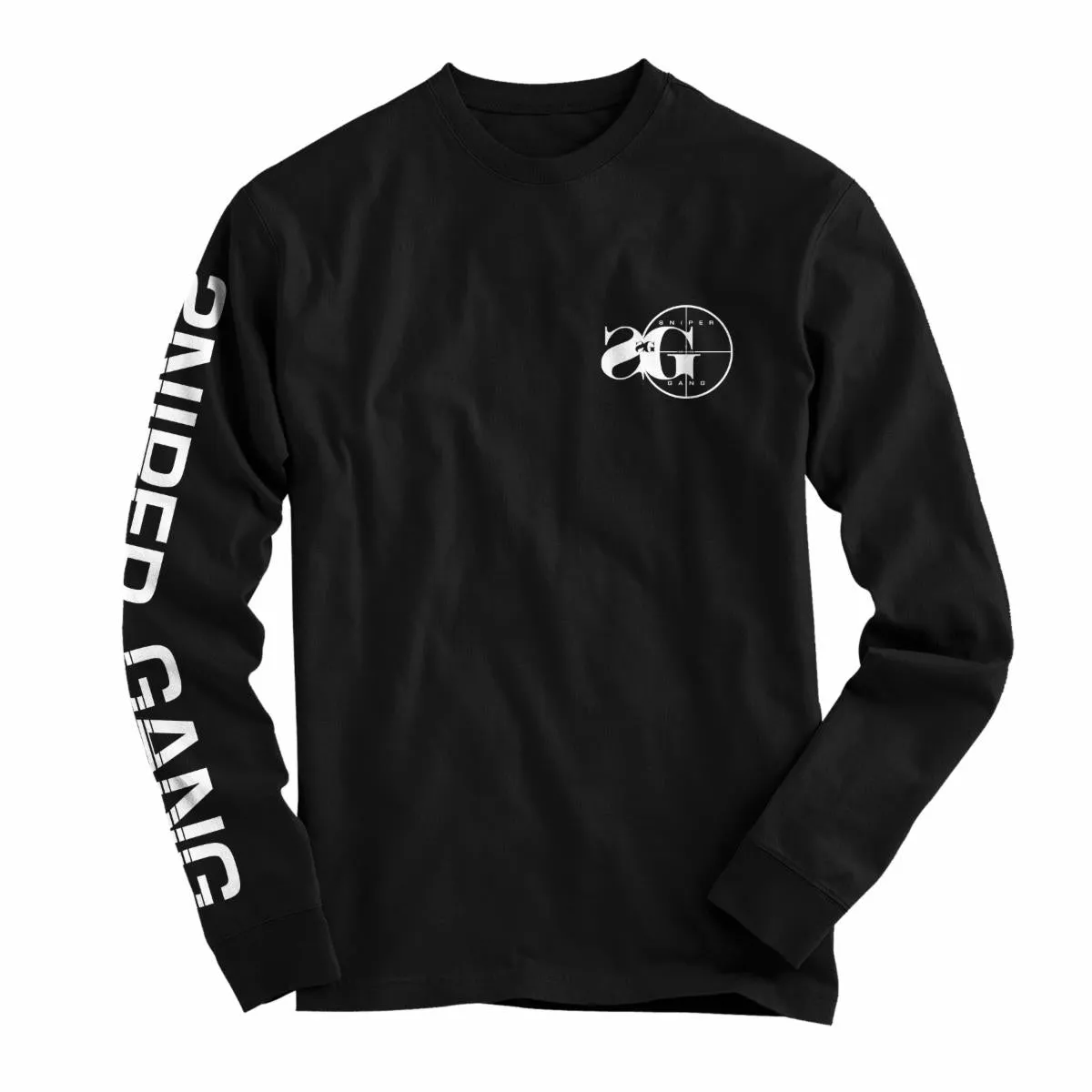 Sniper Gang Black Long Sleeve Logo