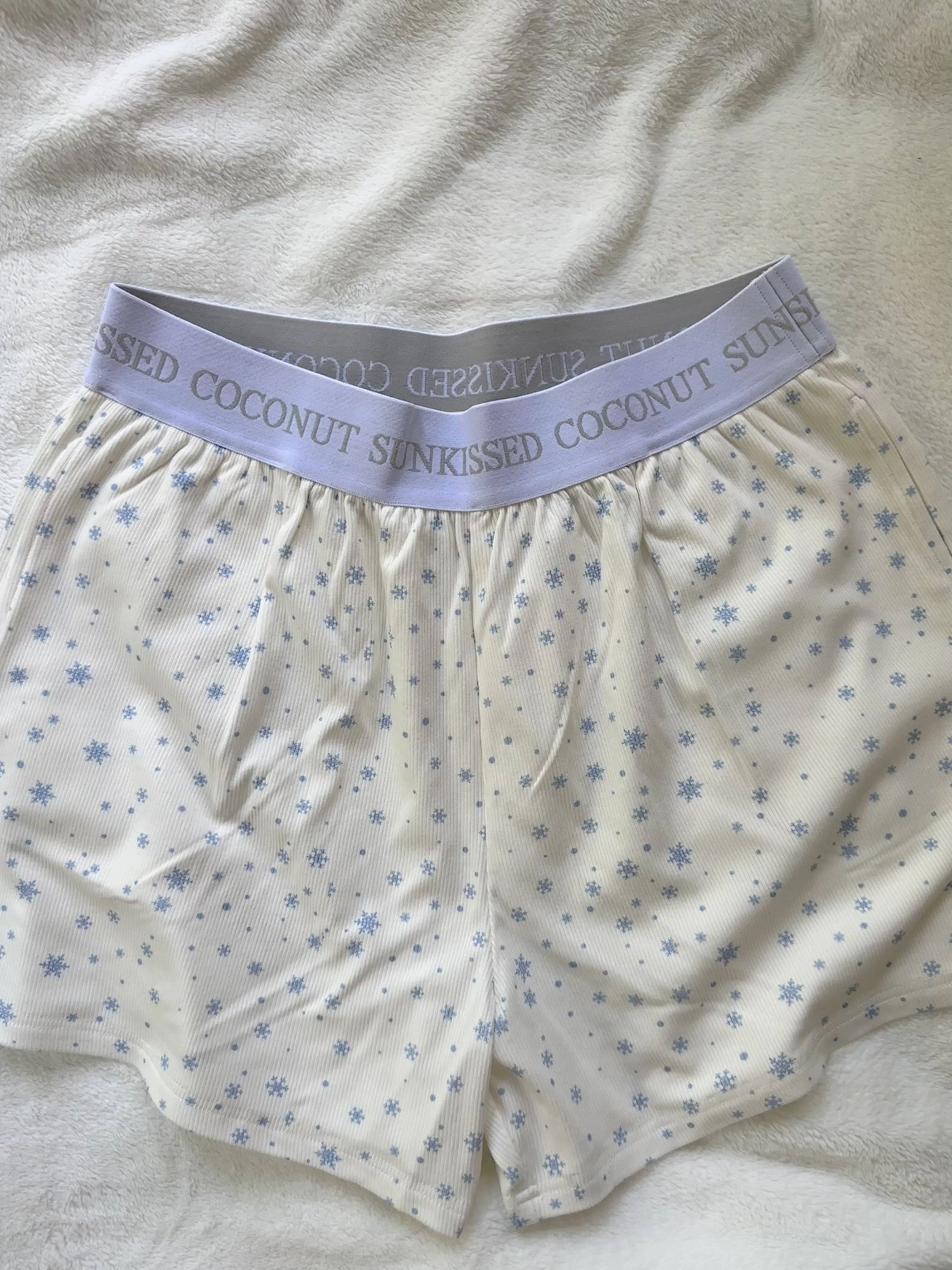 Snowflake Sunkissedcoconut Pajama Shorts