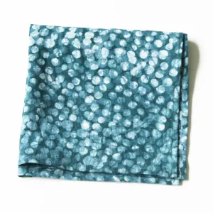 SOLD OUT Teal Blue Dot Cloth Napkin Set Hand Batik Block Printed