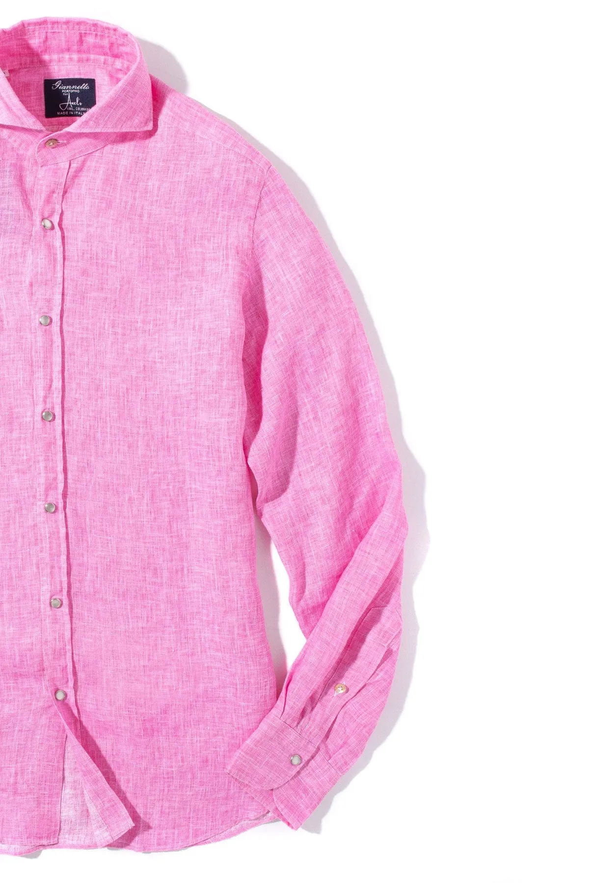 Sorgue Linen Shirt In Fuchsia