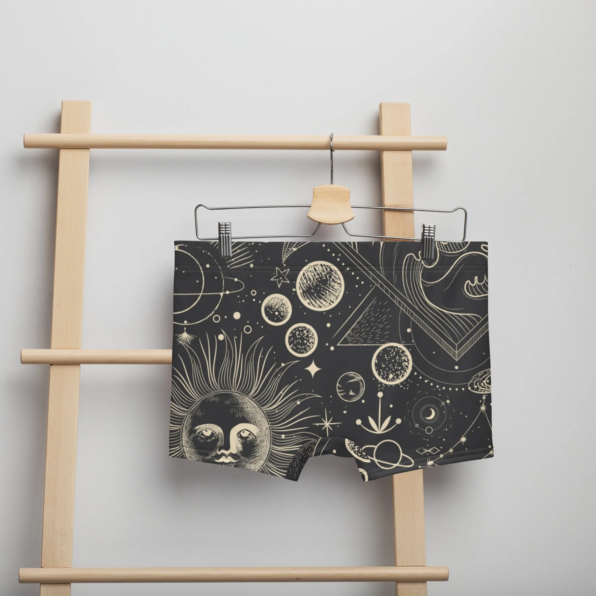 Space print boxer briefs for men
