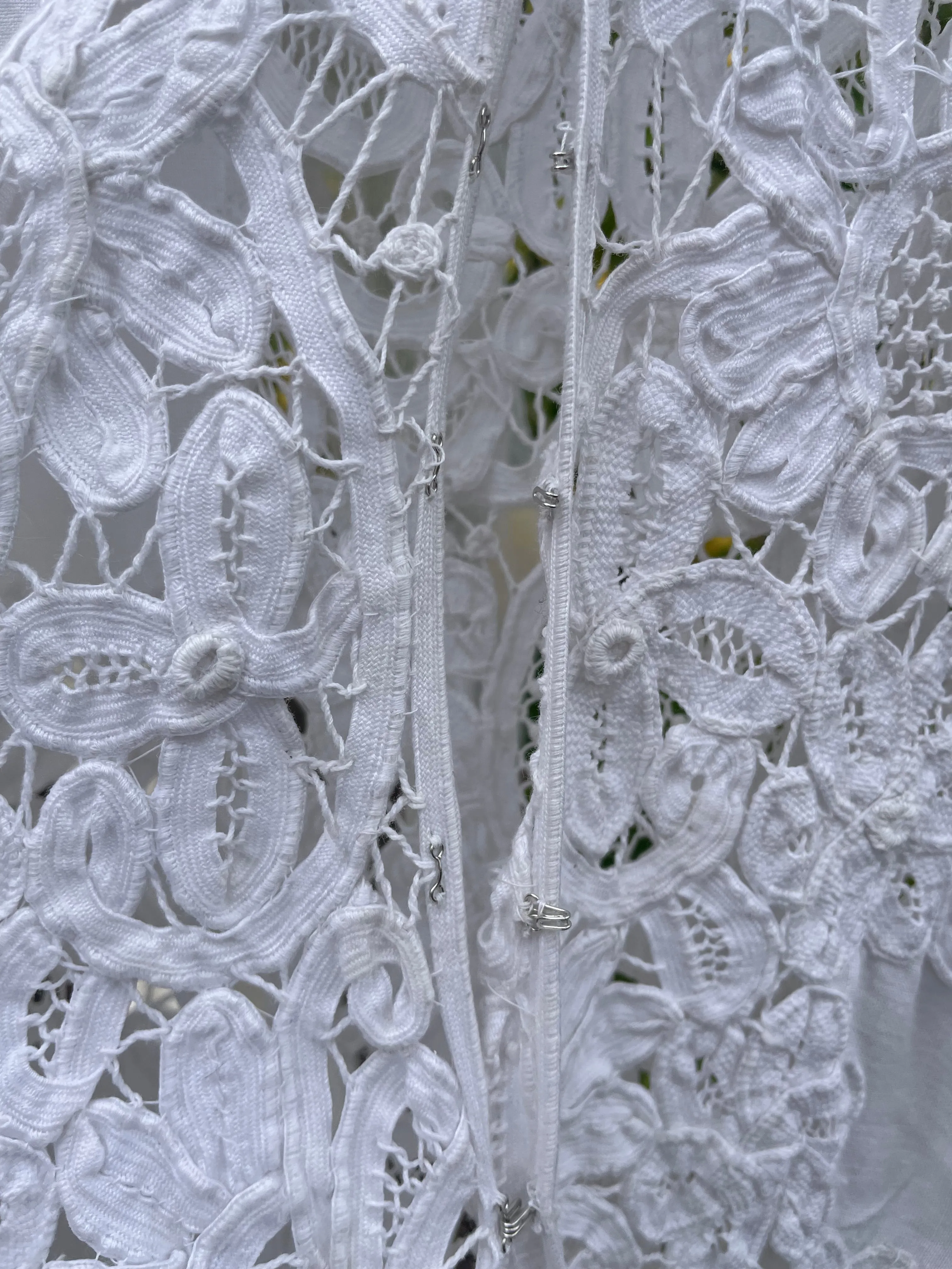 Special Turn Of The Century Hand Sewn Tape Lace & Linen Wedding Gown