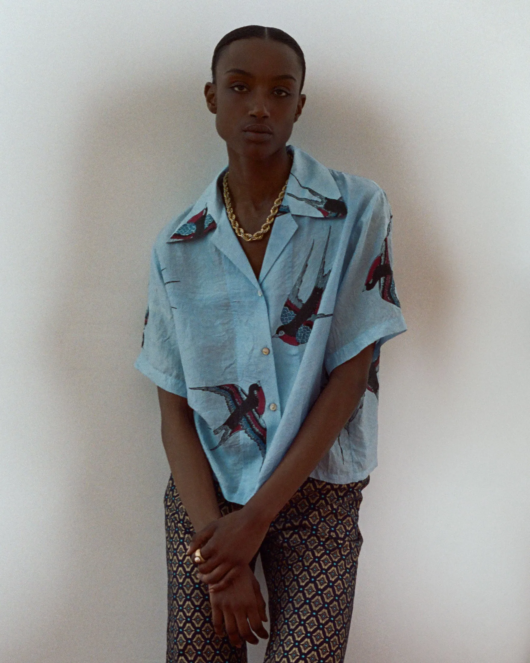 Stevie Swallow Silk Shirt
