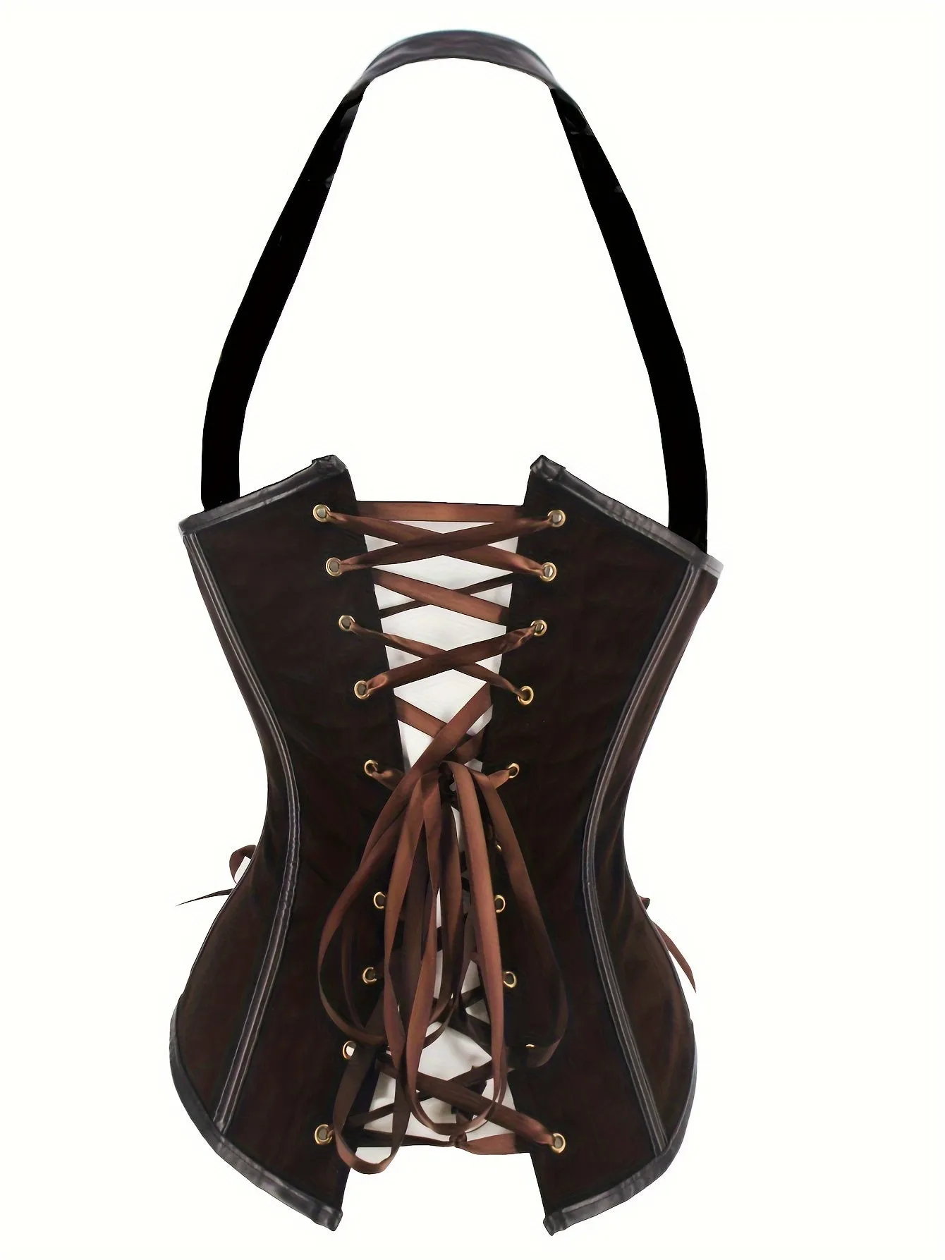 Stunning Halter Neck Corset - Lace-Up Detail and Buckle Accents - Perfect for Carnival or Fashion Wear