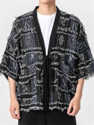 Summer Printed Half Sleeve Shirts With String