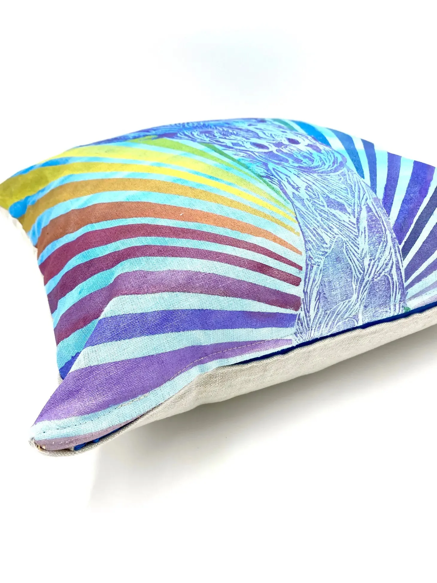 Superstar Giraffe Hand-Painted Pillow