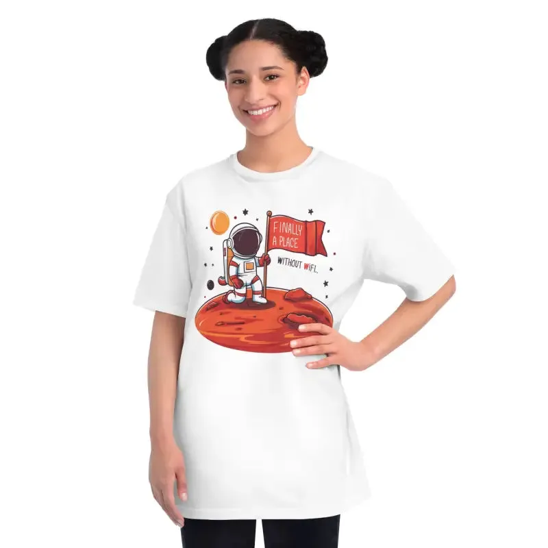 Sustainable Astronaut Tees for Space Age Cozy Comfort