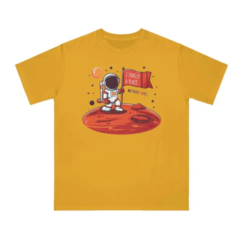 Sustainable Astronaut Tees for Space Age Cozy Comfort