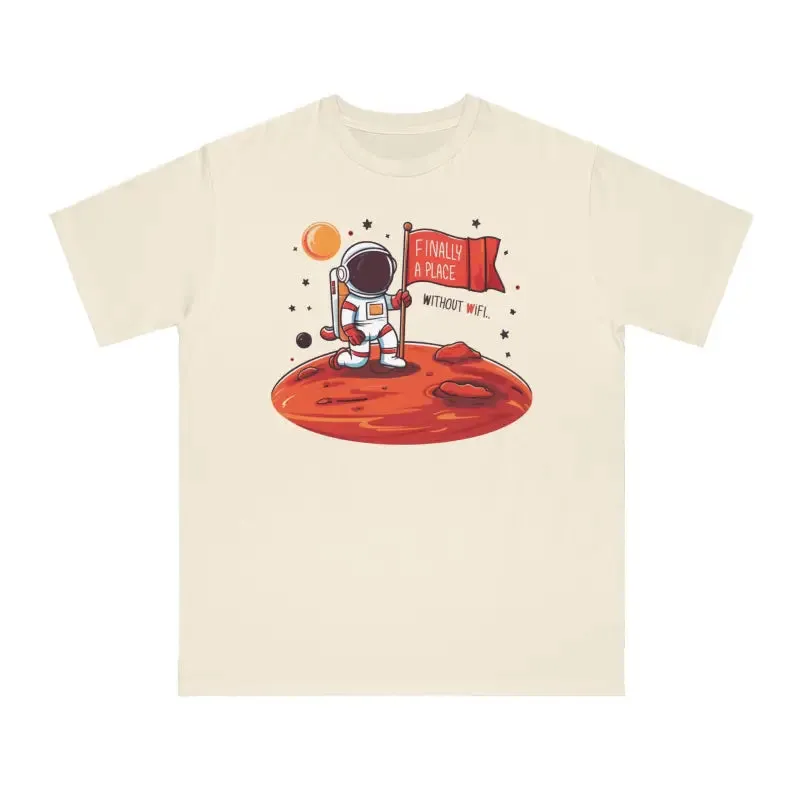 Sustainable Astronaut Tees for Space Age Cozy Comfort