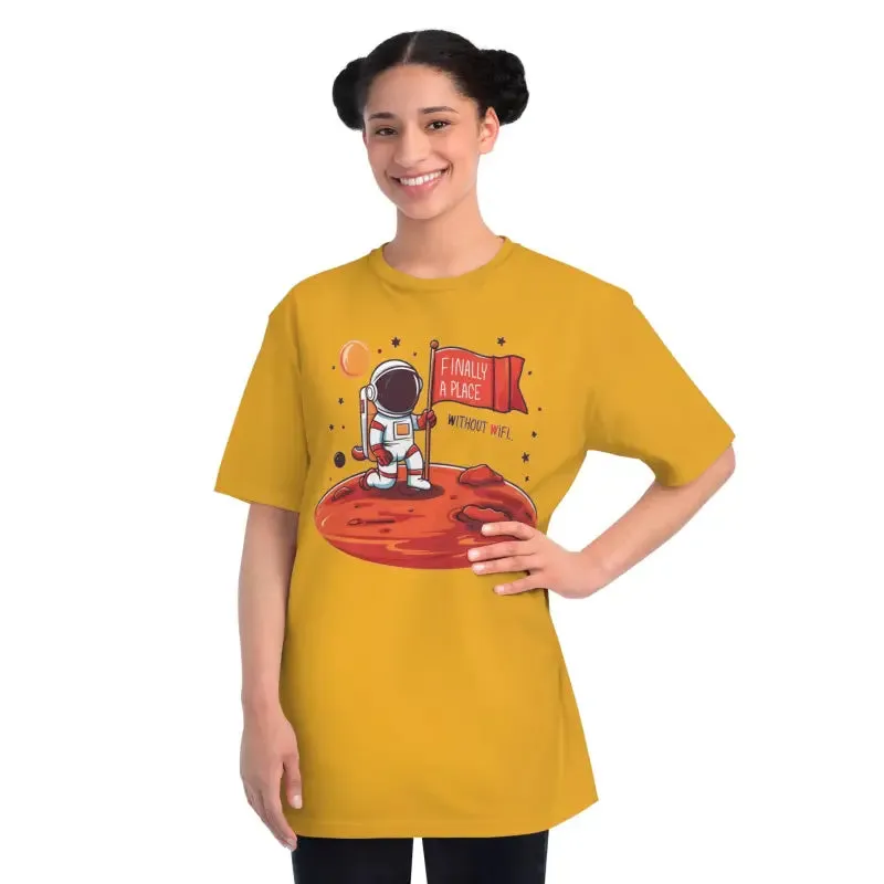 Sustainable Astronaut Tees for Space Age Cozy Comfort
