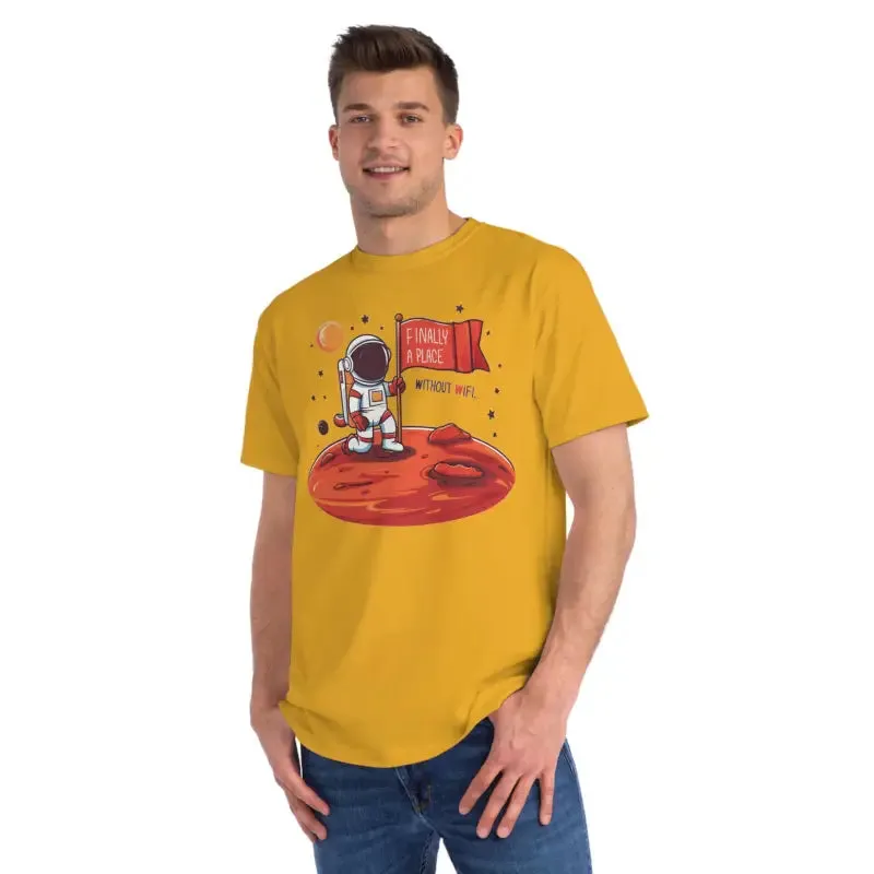 Sustainable Astronaut Tees for Space Age Cozy Comfort