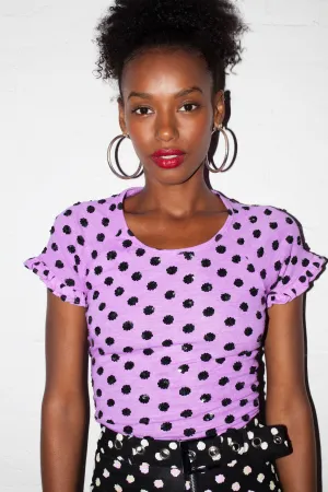 Tainted Love Tie-Back Tee in Purple