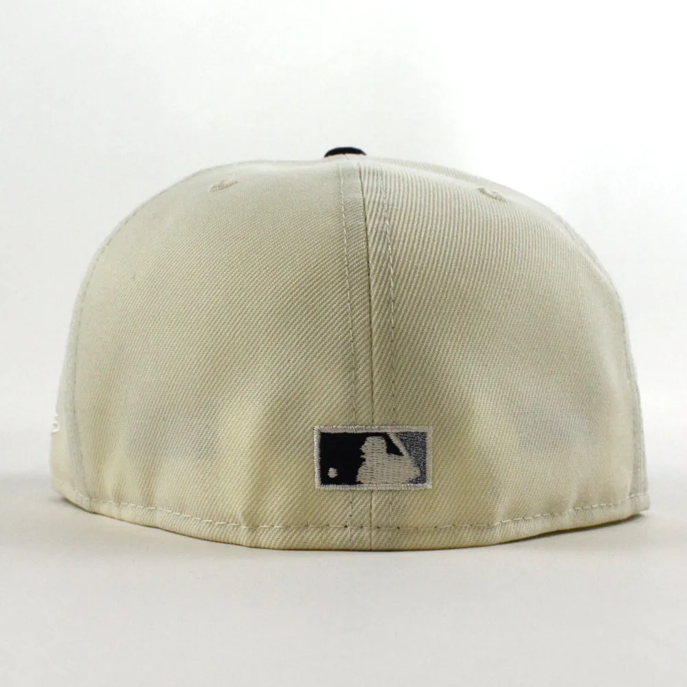 Texas Rangers Rangers Stadium New Era 59Fifty Fitted Hat (Chrome White Navy Silver Under Brim)