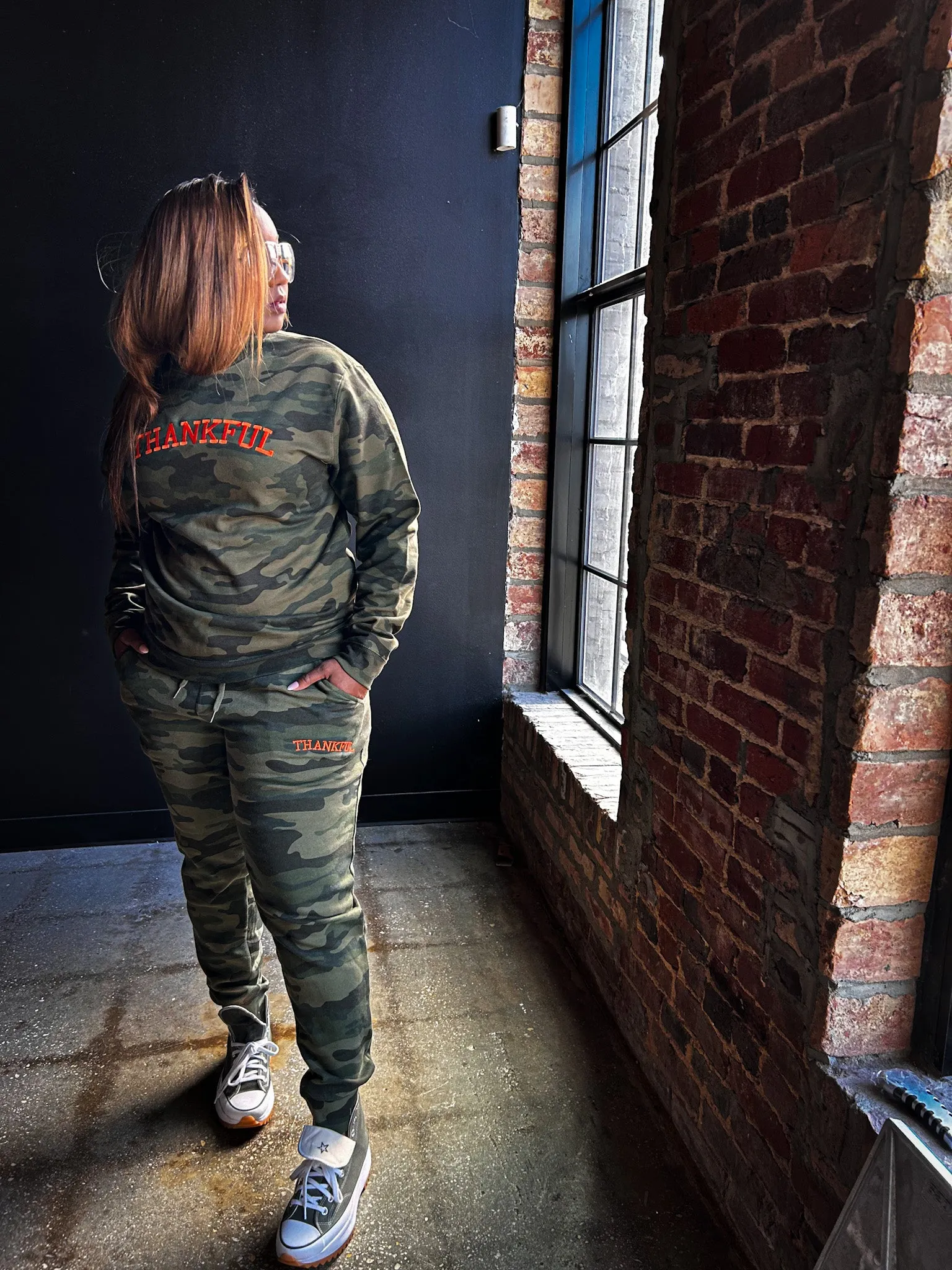 Thankful Embroidered Adult/Unisex Sweatpants