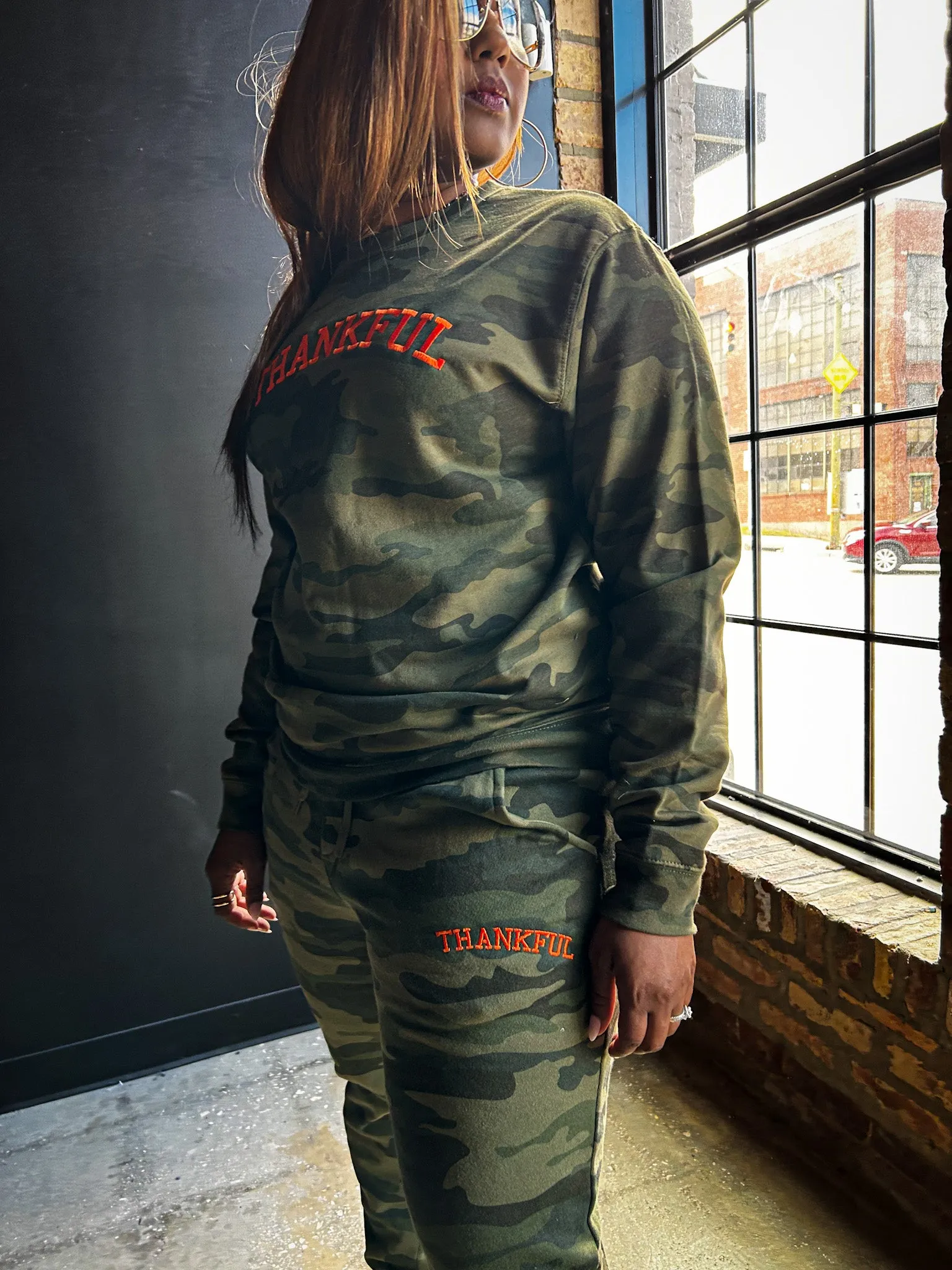 Thankful Embroidered Adult/Unisex Sweatpants