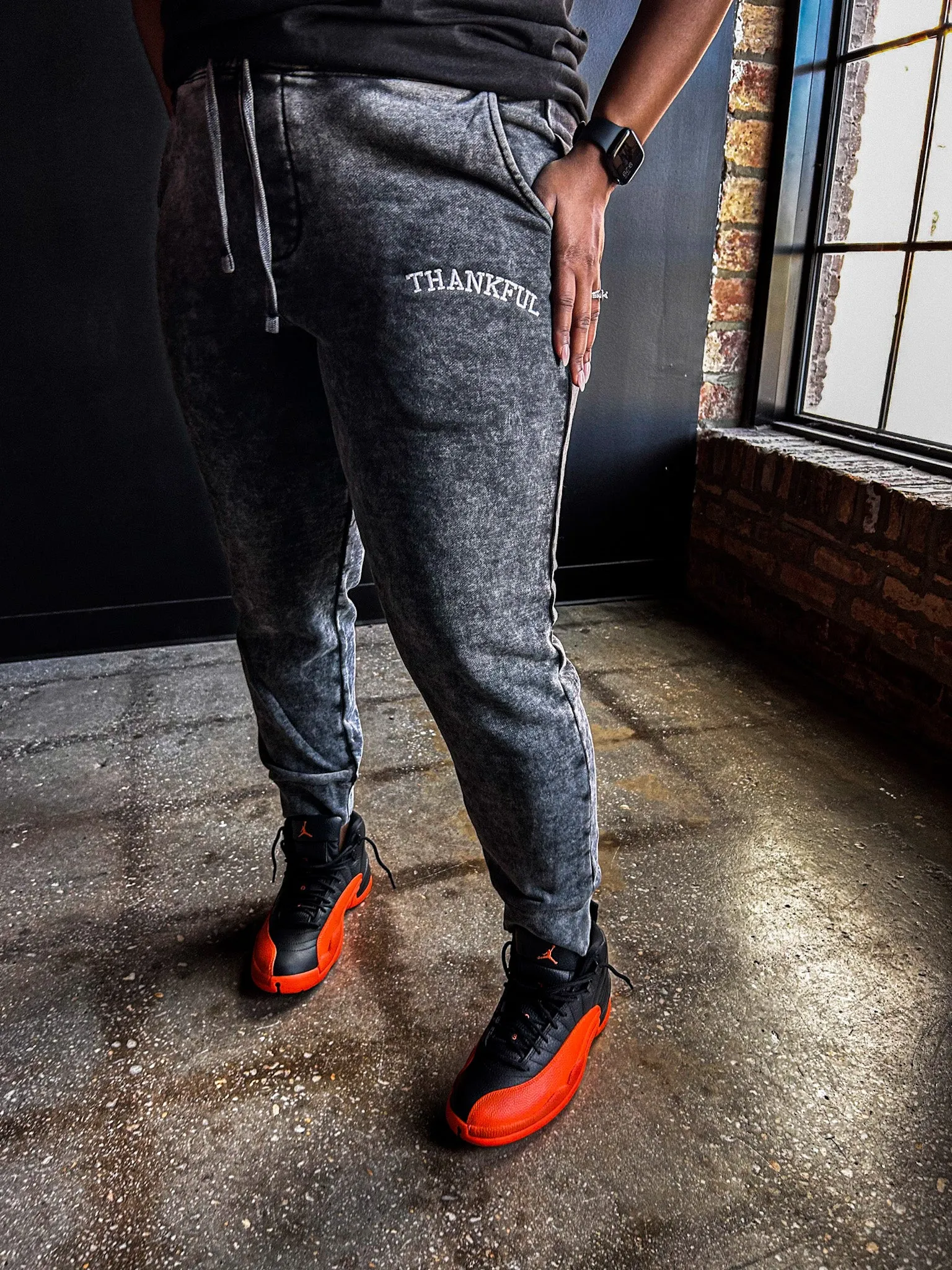 Thankful Embroidered Adult/Unisex Sweatpants