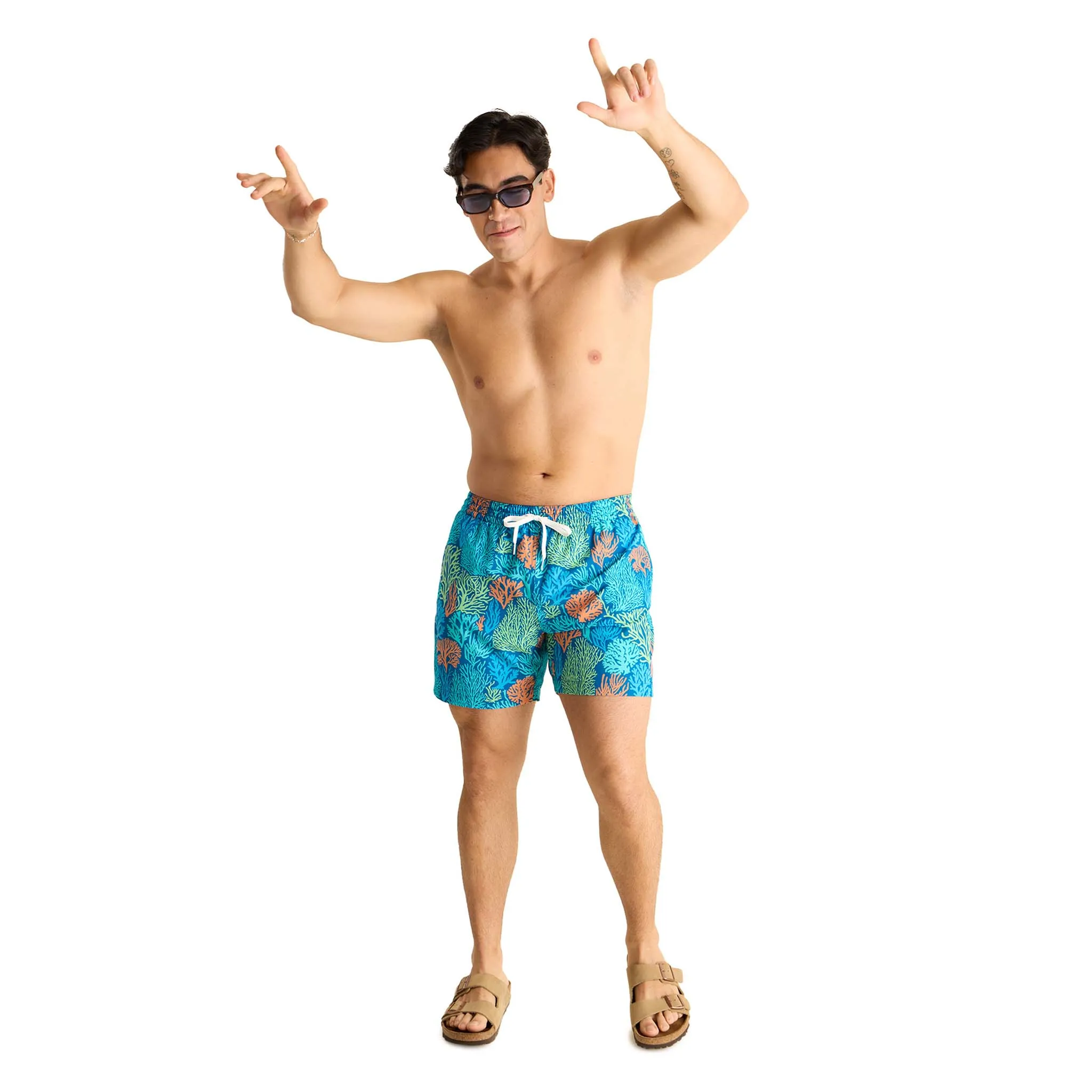 The Coral Quarrels Lined 5.5 inch Swim Shorts