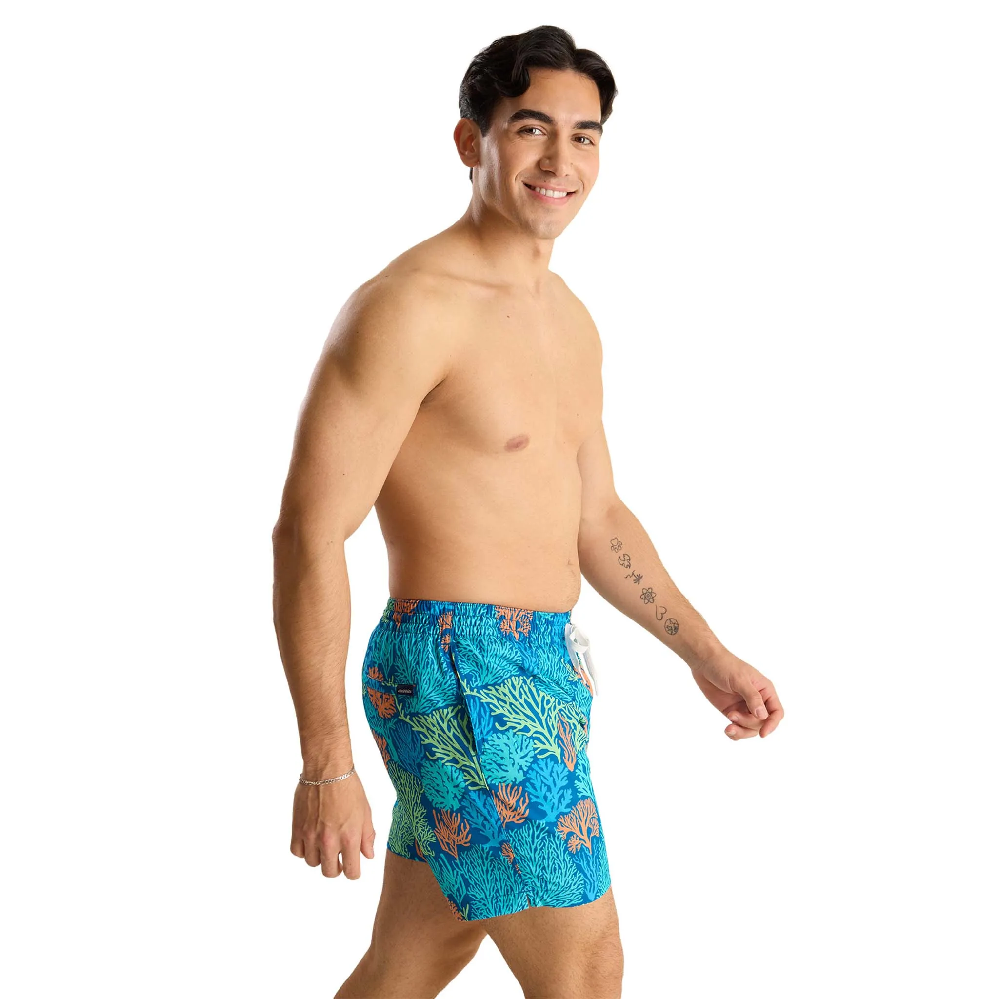 The Coral Quarrels Lined 5.5 inch Swim Shorts
