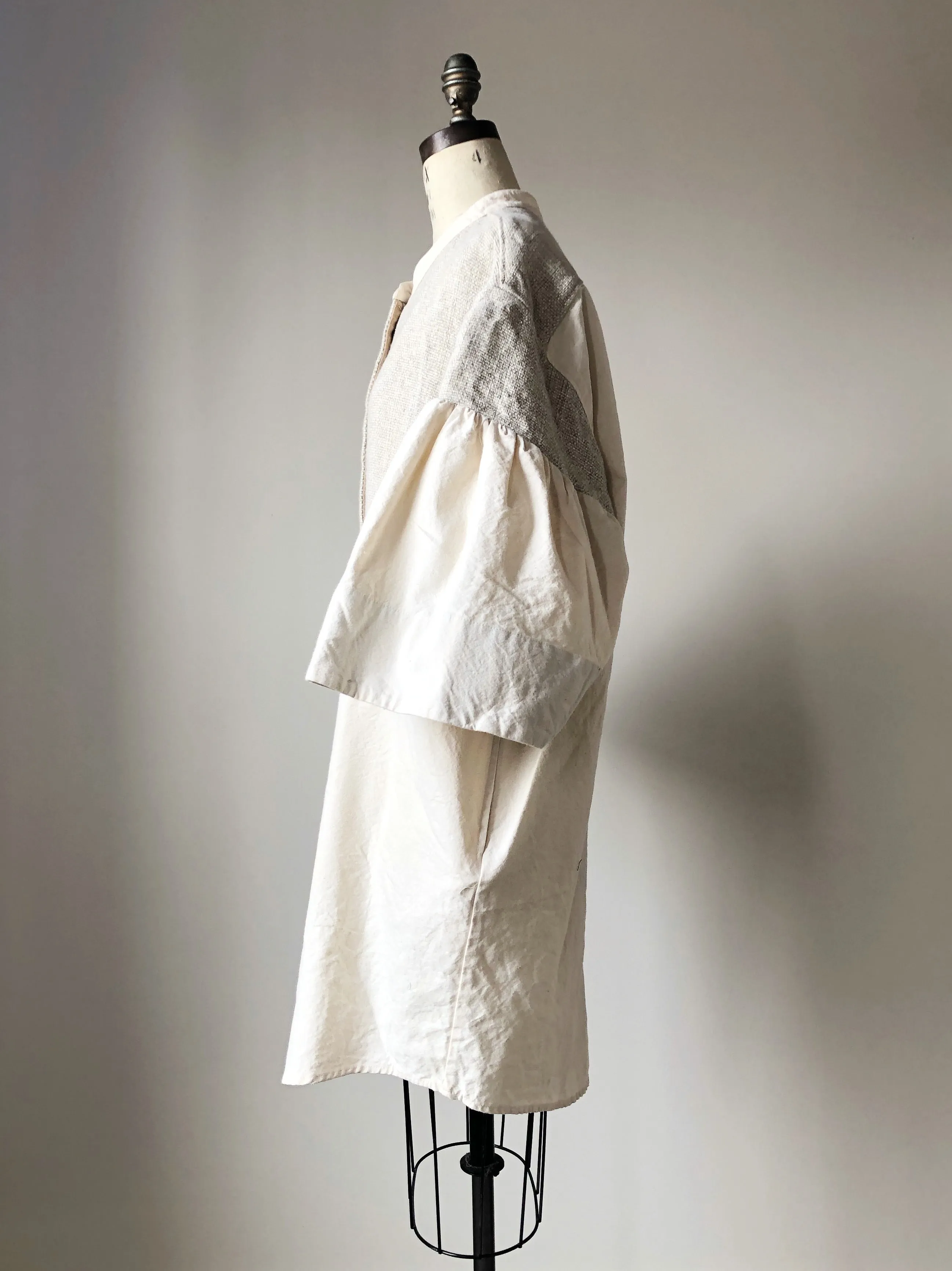 thistle hill homespun and canvas big shirt