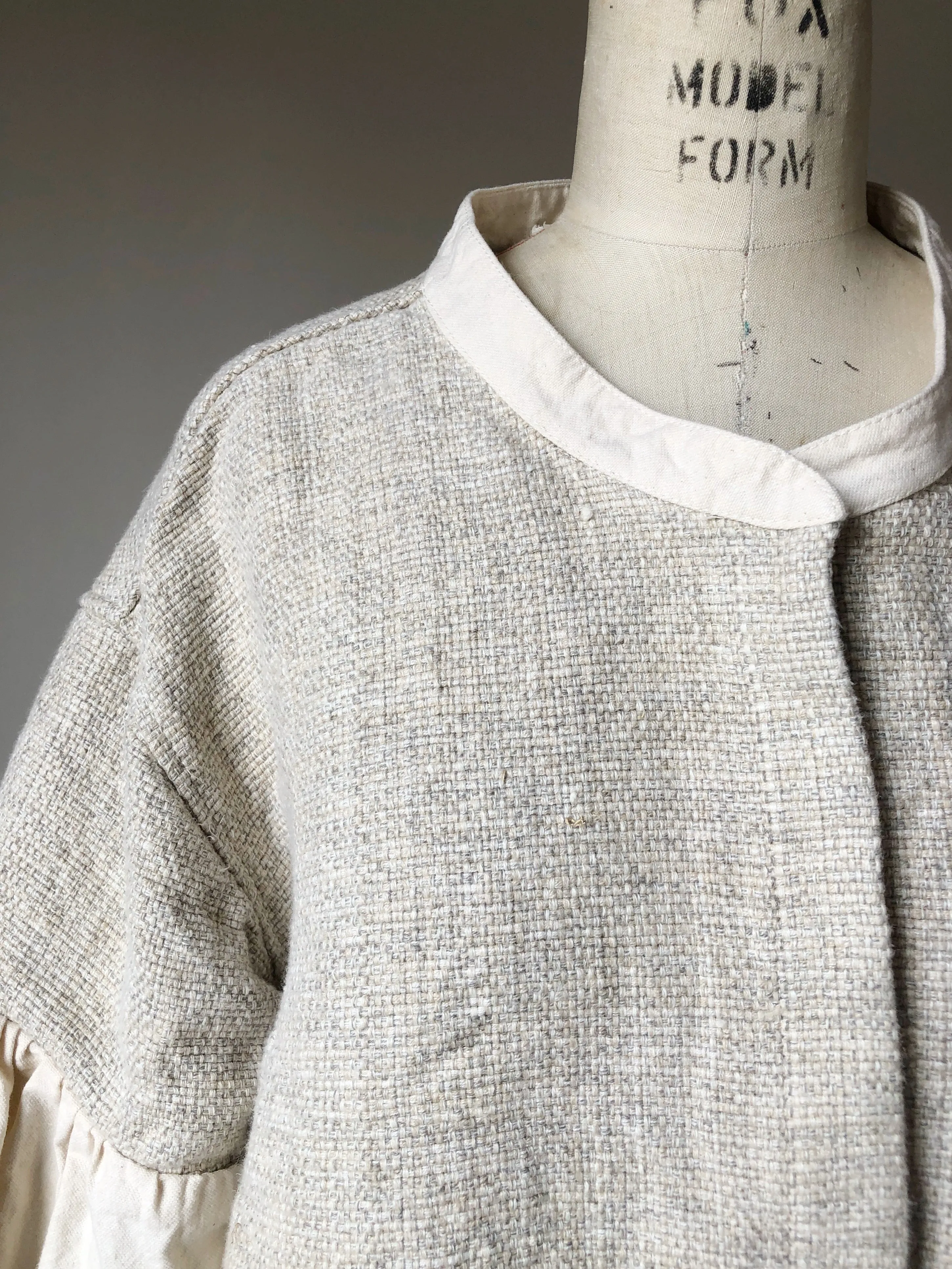 thistle hill homespun and canvas big shirt