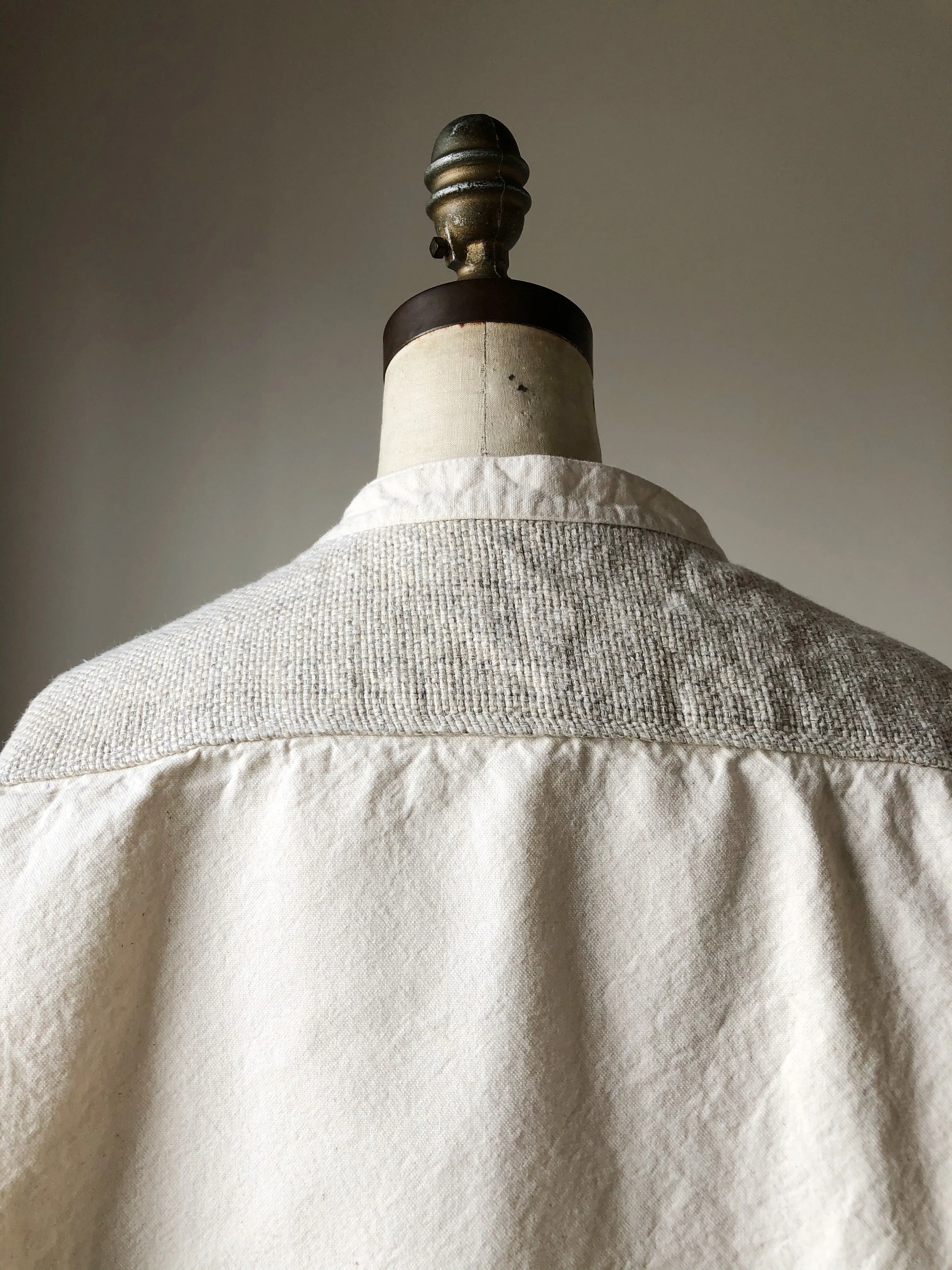 thistle hill homespun and canvas big shirt