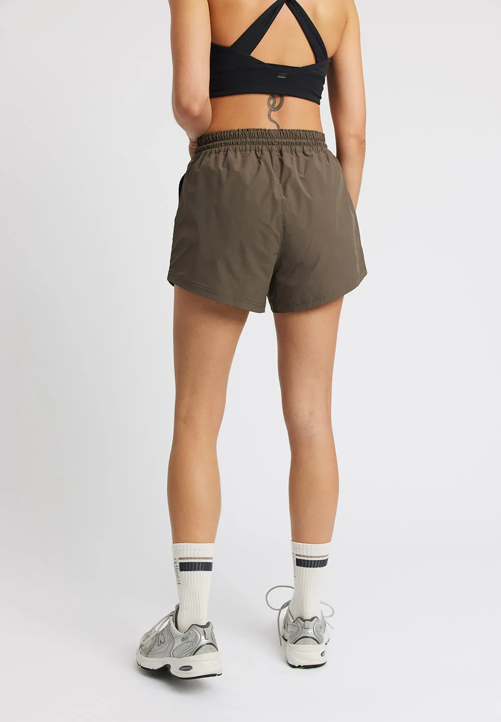 Track Shorts Petra - dark brown